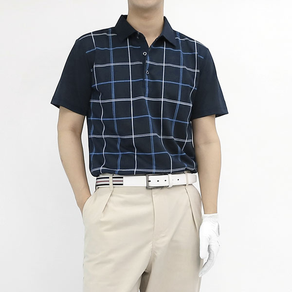 골프웨어 남자 반팔티 기능성 스판 카라 티셔츠 PK0195