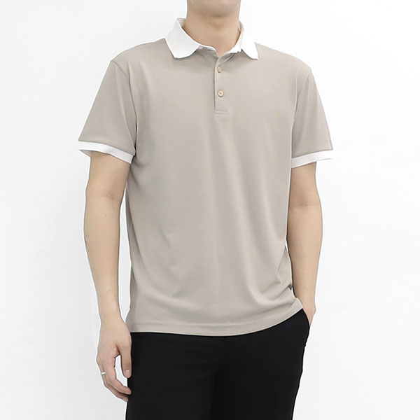 빌리버스 골프웨어 남성 반팔 배색 카라 여름 반소매 티셔츠 BOBT012
